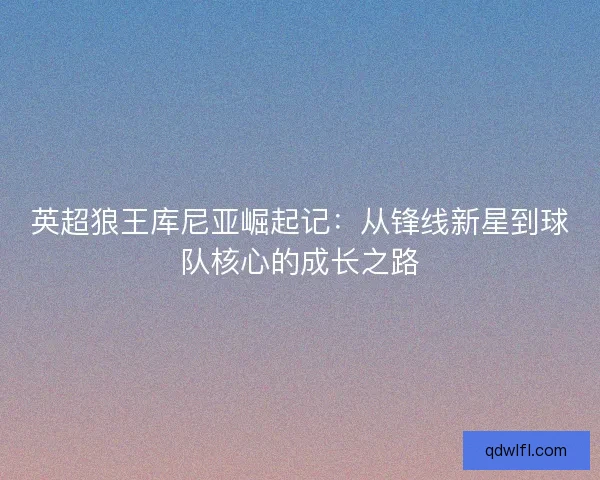 英超狼王库尼亚崛起记：从锋线新星到球队核心的成长之路